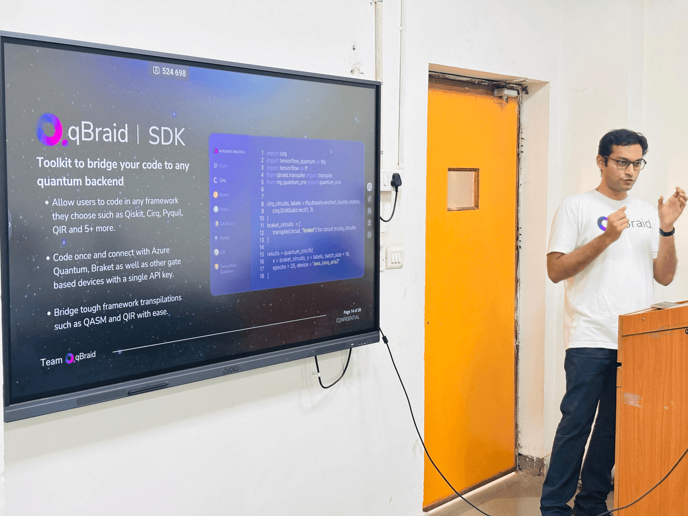 A qBraid SDK session delivered on campus at NSUT Delhi