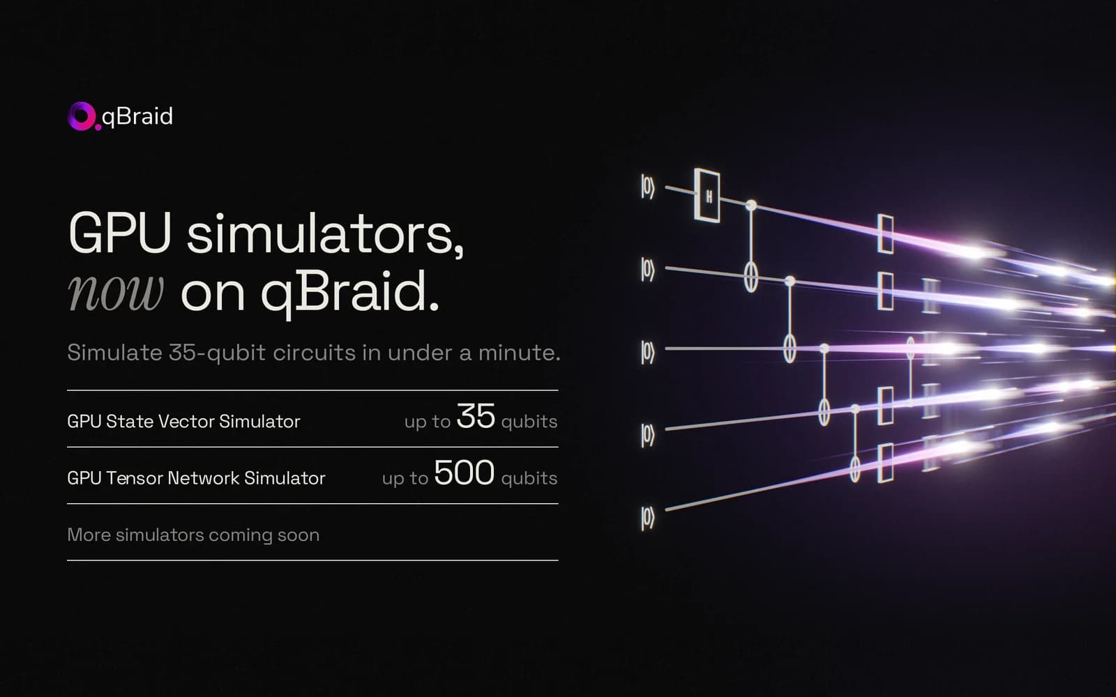 GPU simulators are now live on qBraid